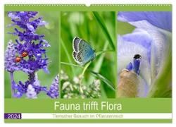 Fauna trifft Flora - Tierischer Besuch im Pflanzenreich (Wandkalender 2024 DIN A2 quer), CALVENDO Monatskalender