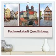 Fachwerkstadt Quedlinburg (hochwertiger Premium Wandkalender 2024 DIN A2 quer), Kunstdruck in Hochglanz