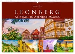 Leonberg - Altstadt in Abendstimmung (Wandkalender 2024 DIN A2 quer), CALVENDO Monatskalender