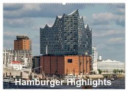 Hamburger Highlights (Wandkalender 2024 DIN A2 quer), CALVENDO Monatskalender