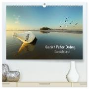 Sankt Peter Ording Sandstrand (hochwertiger Premium Wandkalender 2024 DIN A2 quer), Kunstdruck in Hochglanz