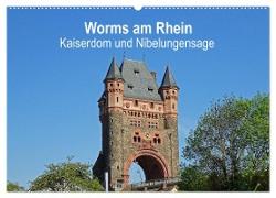 Worms am Rhein - Kaiserdom und Nibelungensage (Wandkalender 2024 DIN A2 quer), CALVENDO Monatskalender