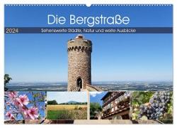 Die Bergstraße - Sehenswerte Städte, Natur und weite Ausblicke (Wandkalender 2024 DIN A2 quer), CALVENDO Monatskalender