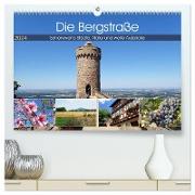 Die Bergstraße - Sehenswerte Städte, Natur und weite Ausblicke (hochwertiger Premium Wandkalender 2024 DIN A2 quer), Kunstdruck in Hochglanz
