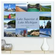 Lake Superior & Lake Michigan (hochwertiger Premium Wandkalender 2024 DIN A2 quer), Kunstdruck in Hochglanz
