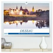 DESSAU - Eine Stadt mit vielen Gesichtern (hochwertiger Premium Wandkalender 2024 DIN A2 quer), Kunstdruck in Hochglanz
