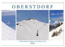 Oberstdorf. Atemberaubende Ansichten aus den Allgäuer Alpen (Wandkalender 2024 DIN A4 quer), CALVENDO Monatskalender