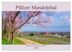 Pfälzer Mandelpfad - Die Deutsche Weinstraße in Rosarot (Wandkalender 2024 DIN A3 quer), CALVENDO Monatskalender
