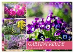 Gartenfreude für das ganze Jahr! (Tischkalender 2024 DIN A5 quer), CALVENDO Monatskalender
