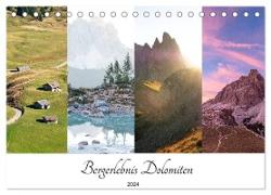 Bergerlebnis Dolomiten (Tischkalender 2024 DIN A5 quer), CALVENDO Monatskalender