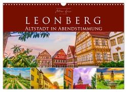 Leonberg - Altstadt in Abendstimmung (Wandkalender 2024 DIN A3 quer), CALVENDO Monatskalender
