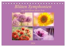 Blüten Symphonien aus den Gärten dieser Erde (Tischkalender 2024 DIN A5 quer), CALVENDO Monatskalender