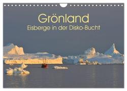 Grönland: Eisberge in der Disko Bucht (Wandkalender 2024 DIN A4 quer), CALVENDO Monatskalender