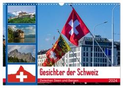 Gesichter der Schweiz, Zwischen Seen und Bergen (Wandkalender 2024 DIN A3 quer), CALVENDO Monatskalender