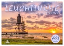 Leuchttürme - Wächter der Küsten (Wandkalender 2024 DIN A2 quer), CALVENDO Monatskalender