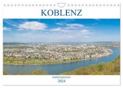Koblenz Impressionen (Wandkalender 2024 DIN A4 quer), CALVENDO Monatskalender