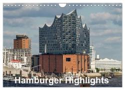 Hamburger Highlights (Wandkalender 2024 DIN A4 quer), CALVENDO Monatskalender