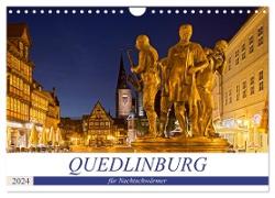 QUEDLINBURG FÜR NACHTSCHWÄRMER (Wandkalender 2024 DIN A4 quer), CALVENDO Monatskalender