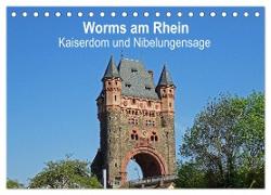 Worms am Rhein - Kaiserdom und Nibelungensage (Tischkalender 2024 DIN A5 quer), CALVENDO Monatskalender