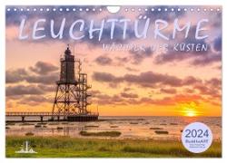 Leuchttürme - Wächter der Küsten (Wandkalender 2024 DIN A4 quer), CALVENDO Monatskalender