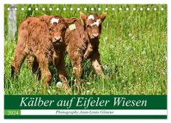 Kälber auf Eifeler Wiesen (Tischkalender 2024 DIN A5 quer), CALVENDO Monatskalender
