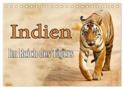 Indien - Im Reich des Tigers (Tischkalender 2024 DIN A5 quer), CALVENDO Monatskalender