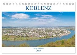 Koblenz Impressionen (Tischkalender 2024 DIN A5 quer), CALVENDO Monatskalender