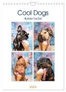 Cool Dogs - Hunde-Eis-Zeit (Wandkalender 2024 DIN A4 hoch), CALVENDO Monatskalender