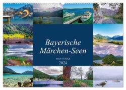 Bayerische Märchen-Seen (Wandkalender 2024 DIN A2 quer), CALVENDO Monatskalender