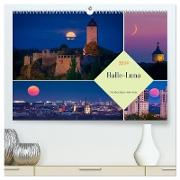Halle-Luna - Mondsüchtig in Halle-Saale (hochwertiger Premium Wandkalender 2024 DIN A2 quer), Kunstdruck in Hochglanz