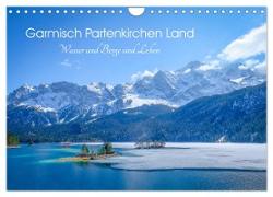 Garmisch Partenkirchen Land - Wasser und Berge sind Leben (Wandkalender 2024 DIN A4 quer), CALVENDO Monatskalender