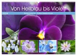 Von Hellblau bis Violett Blütenpracht (Wandkalender 2024 DIN A2 quer), CALVENDO Monatskalender