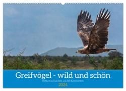 Greifvögel - wild und schön (Wandkalender 2024 DIN A2 quer), CALVENDO Monatskalender