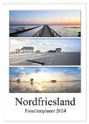 Nordfriesland - Familienplaner (Wandkalender 2024 DIN A2 hoch), CALVENDO Monatskalender