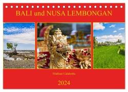 Bali und Nusa Lembongan (Tischkalender 2024 DIN A5 quer), CALVENDO Monatskalender