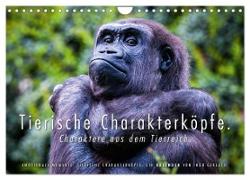 Tierische Charakterköpfe (Wandkalender 2024 DIN A4 quer), CALVENDO Monatskalender