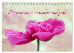 Blütenträume in violett und pink (Tischkalender 2024 DIN A5 quer), CALVENDO Monatskalender