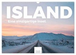 Island - Ein einzigartige Insel. (Wandkalender 2024 DIN A3 quer), CALVENDO Monatskalender
