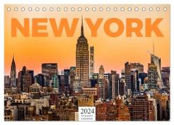 New York - Eine Weltstadt (Tischkalender 2024 DIN A5 quer), CALVENDO Monatskalender