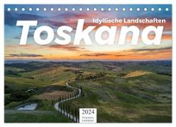 Toskana - idyllische Landschaft (Tischkalender 2024 DIN A5 quer), CALVENDO Monatskalender