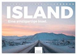 Island - Ein einzigartige Insel. (Tischkalender 2024 DIN A5 quer), CALVENDO Monatskalender