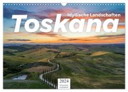 Toskana - idyllische Landschaft (Wandkalender 2024 DIN A3 quer), CALVENDO Monatskalender