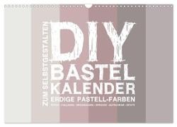 DIY Bastel-Kalender -Erdige Pastell Farben- Zum Selbstgestalten (Wandkalender 2024 DIN A3 quer), CALVENDO Monatskalender