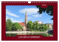 Landshut erleben (Wandkalender 2024 DIN A4 quer), CALVENDO Monatskalender
