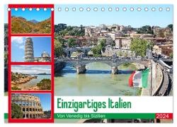 Einzigartiges Italien (Tischkalender 2024 DIN A5 quer), CALVENDO Monatskalender