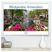 Blickpunkte Amsterdam (hochwertiger Premium Wandkalender 2024 DIN A2 quer), Kunstdruck in Hochglanz