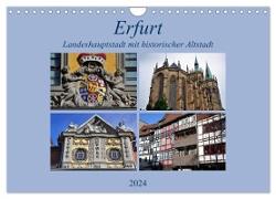 Erfurt - Landeshauptstadt mit historischer Altstadt (Wandkalender 2024 DIN A4 quer), CALVENDO Monatskalender