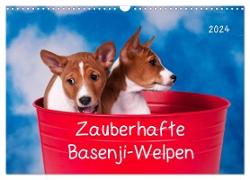 Zauberhafte Basenji-Welpen (Wandkalender 2024 DIN A3 quer), CALVENDO Monatskalender