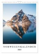 Norwegenkalender (Wandkalender 2024 DIN A4 hoch), CALVENDO Monatskalender