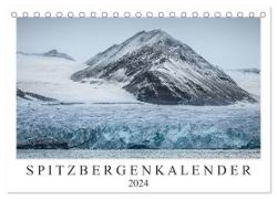 Spitzbergenkalender (Tischkalender 2024 DIN A5 quer), CALVENDO Monatskalender